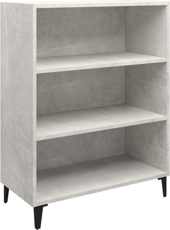 vidaXL Dressoir 69,5x32,5x90 cm bewerkt hout betongrijs