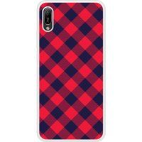 Tartan Rouge Bedrukt siliconen hoesje compatibel met Y6 2019