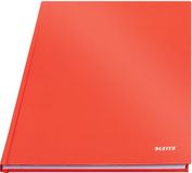 Leitz A4 Gelijnd Notitieboek, 160 pagina’s, 80 vellen FSC-gecertificeerd 80 g/m² papier, stevige, krasbestendige harde kaft, voor kantoor, school of als agenda, Solid Serie, lichtrood, 46650020