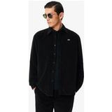 Lacoste Regular Fit corduroy shirt black, Solid