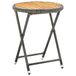 vidaXL Tuinstafel 60 cm polyrotin et acacia massif gris