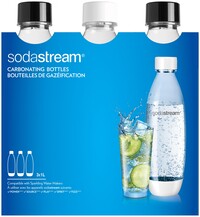 SodaStream 2260748 - Carbonatorfles - 3 stuks - Zwart/Wit