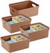 Sunware Opbergbox Sigma - 4x - Kunststof - 24 Liter - Terra - 45 x 35 x 18 cm