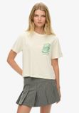 Superdry Roadside Trade Relaxed T-shirt Dames Off White Katoen