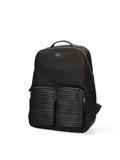 John Richmond Rugzak van echt leer voor heren, Made in Italy, 43 x 32 x 15 cm, zwart, Taglia Unica