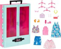 Barbie HKR92 Kledingkast met kleding en accessoires