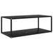 Maison Exclusive - Table basse, noir, 100x50x35 cm, avec plateau en verre