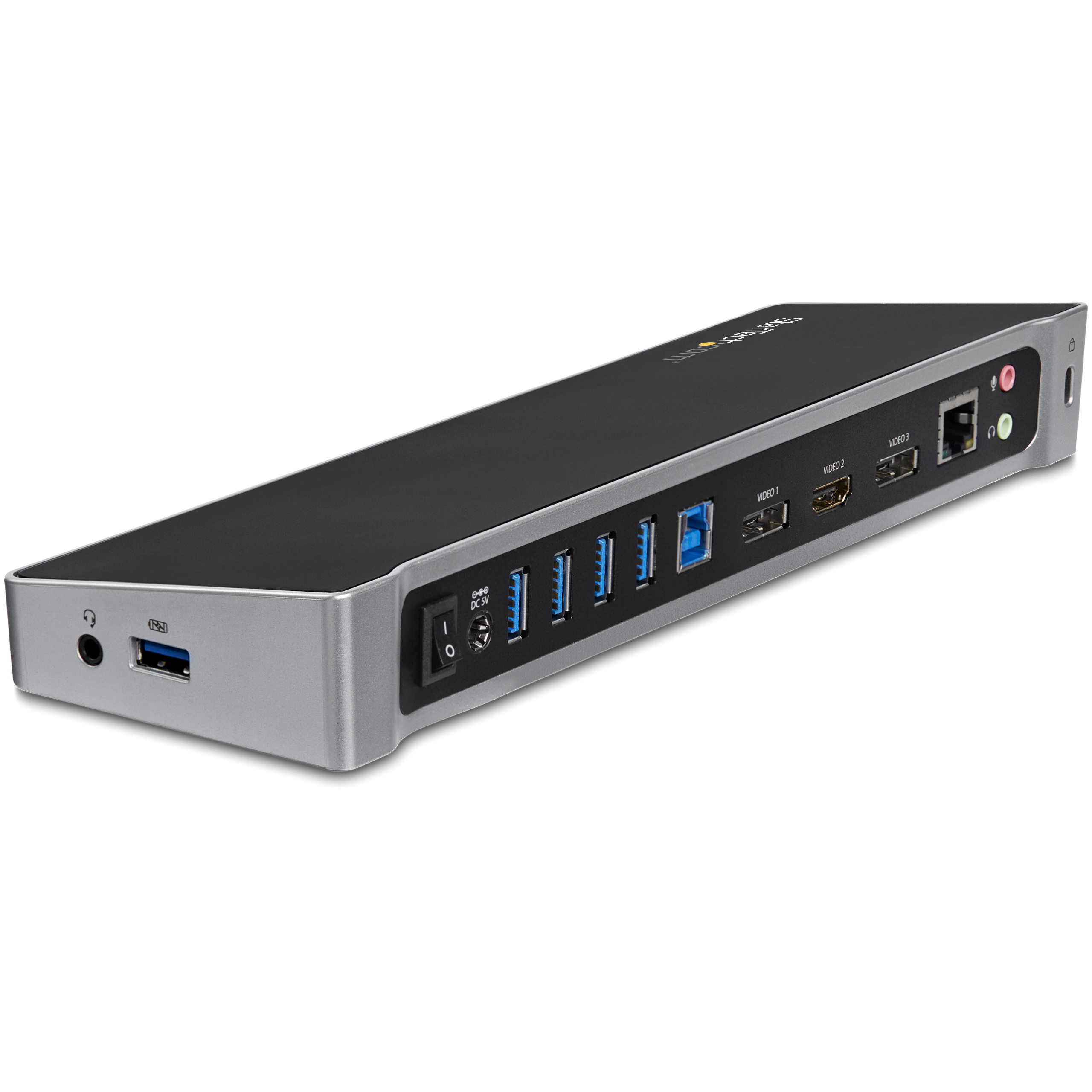 StarTech.com   Triple Monitor USB 3.0 Docking Station met 2x 4K DisplayPort &amp; HDMI - 5 Port USB-A Hub (1x Fast-Charge), 3.5mm Audio, GbE - USB Type A Universeel Laptop Dock voor MacOS / Windows