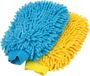 MR.SIGA Hoogwaardige microvezel washandschoen zachte chenille autowashandschoen, 2 stuks, blauw & geel