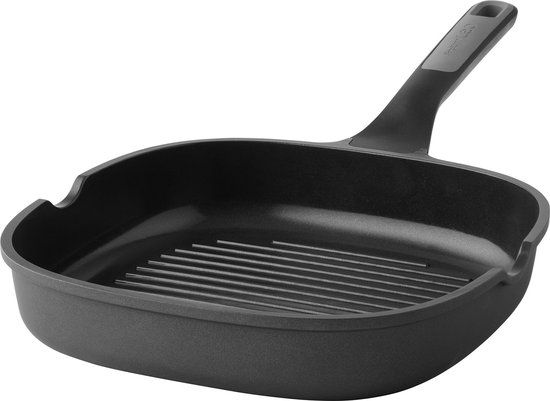 BergHOFF LEO Grillpan antikleef Stone+ - Ø 26cm - Grijs - PFAS-vrij