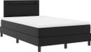 vidaXL Boxspringbed met hoofdeinde, zwart, 120 x 190 cm, kunstleer