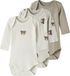 NAME IT NBNBODY 3P LS PUMICE BEAR NOOS - Body - Unisexe - Manches longues - Coton - Taille 50 - Pumice Stone