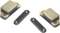 Merkloos / Sans marque 2x stuks magneetsnapper / magneetsnappers wit met metalen sluitplaat 6 x 5,4 x 2,6 cm -