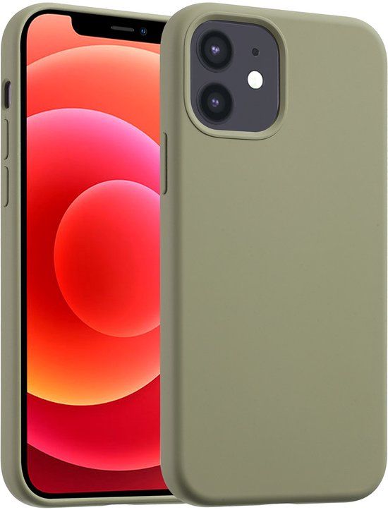 Accezz Liquid Silicone Backcover met MagSafe voor de Apple iPhone 12 (Pro) - Cooper Green