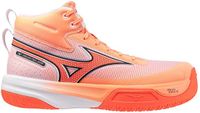 Mizuno Neo Jump Mid Volleybal Schoenen Hoog Unisex Flamingo Koraal/Lava Oranje/Wit Maat 42