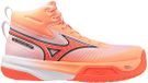 Mizuno Neo Jump Mid Volleybal Schoenen Hoog Unisex Flamingo Koraal/Lava Oranje/Wit Maat 42
