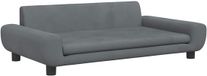 vidaXL Banc pour enfants 100x54x33 cm velours gris foncé