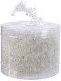 Decoris Guirlande de Noël - 2 pièces - Blanc - Lametta - Étoiles - 700 cm