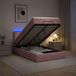 Maison Exclusive Lit Ottoman avec matelas et éclairage LED rose, 120 x 200 cm, revêtement en velours