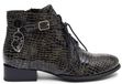 Maciejka bottines pour femme en cuir naturel vert olive avec talon bloc et lacets