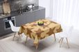 Bonamaison Tafelkleed, Anti-Mold, Sneldrogend, Waterdicht, 100% Polyester Tafellaken, Bruine tinten, 140 x 140 Cm - Ontworpen en Vervaardigd in Turkije