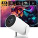 Mini projecteur 4K HD, 120 ANSI, avec Wi-Fi intelligent 2.4G/5G et Android 11.0