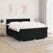 Maison Exclusive - lit boxspring LED avec matelas, noir, 160 x 200 cm, rembourré