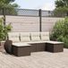 Maison Exclusive - Ensemble de jardin pour extérieur, composé de 6 pièces avec coussins, marron, en polyrotin