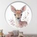 Stickers Trompe L'Oeil Arche Ronde Enfants - Faon - Diamètre 70 cm
