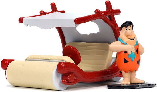 Jada Toys The Flintstones - Fred Flintstone & Flintmobile Diecast Set - 1:32 Scale