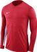 Nike Tiempo Premier LS Jersey Sportshirt - Maat S - Mannen - rood/wit