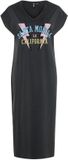 Pieces Dames t-shirt jurk Ann Zwart Katoen Jersey L