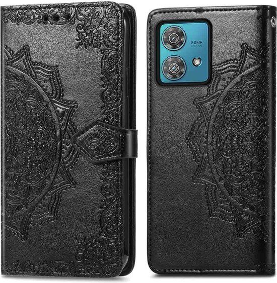 iMoshion Hoesje Motorola Moto G84 - Mandala Bookcase - Zwart