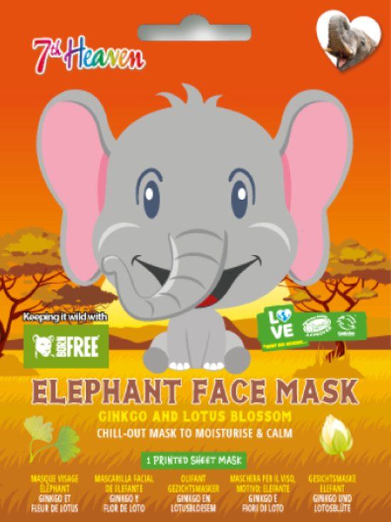 7th Heaven Elephant Face Mask Ginkgo+ Lotus Blossom