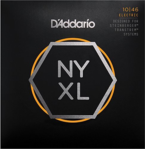 D'ADDARIO NYXLS1046 met vernikkelde draad omgesponnen snaren voor elektrische gitaren, normaal licht, met kogel aan beide uiteinden, 10-46