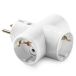 Famatel Adaptateur Céramique 2P+T IP20 3 Prises 16A 250V