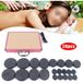 Set de massage aux pierres chaudes - Kit de démarrage - 20 pierres de massage en basalte avec chauffe-eau - Utilisable derrière une vitre, massage du dos et relaxation - Noir naturel