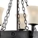 Searchlight Cartwheel - Kroonluchter - 5 lichts - Zwart