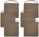 Hespéride Coussin de chaise Sofia - 6x - 40 x 40 x 4 cm - Taupe - Boucle - Intérieur/Extérieur