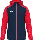 Jako Sonic Jas Met Kap Kinderen - Marine / Rood | Maat: 140