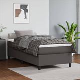 Maison Exclusive - Sommier à lattes de lit avec matelas Gris 100x200 cm Similicuir