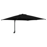 vidaXL Tuinparasol zwart 248,5 x 247,5 x 160 cm polyester en staal