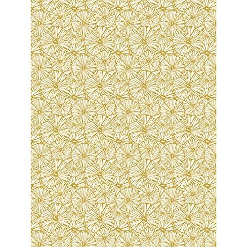 Decopatch Décopatch papier nr. 790 verpakking met 20 vellen (395 x 298 mm, ideaal voor uw papiermachés) gouden lotus bladeren