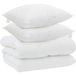 Duvet d'hiver avec oreiller 3 pièces blanc microfibre