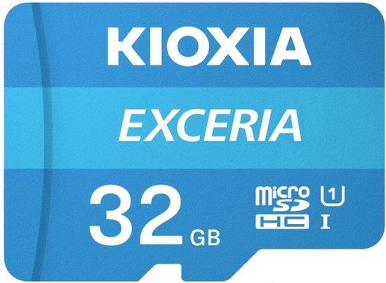 Kioxia Exceria 32GB Micro SD Memory Card with Adapter - UHS-I Class 10 - Blue