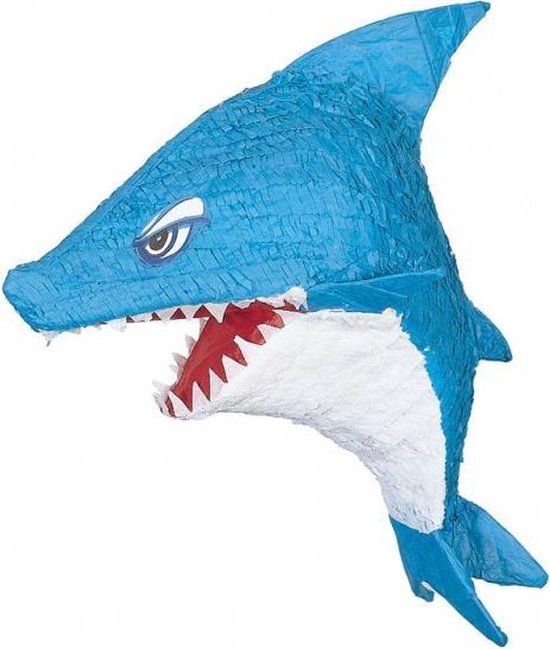 Amscan Piñata Haai Junior 50 Cm Blauw/wit
