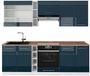 Vicco Fame-Line Keukenblokken – 235 cm, WB Eik Donkerblauw hoogglans/wit