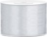 Partydeco Cadeaulint - zilver - 5 cm x 25 meter - satijn