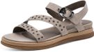 Tamaris Dames Plateau Sandalen Beige Leer Maat 41