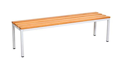 furni24 Kleedkamerbank met Stalen Frame, Garderobebank, sportbank bank voor kleedkamer, 150 x 42 x 40 cm